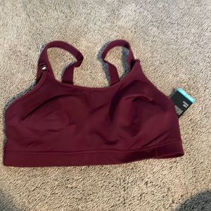NWT! Gap nursing sports bra in rich maroon!